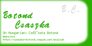 botond csaszka business card